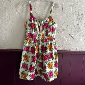 KIMCHI Blue Floral Summer Dress Size XS